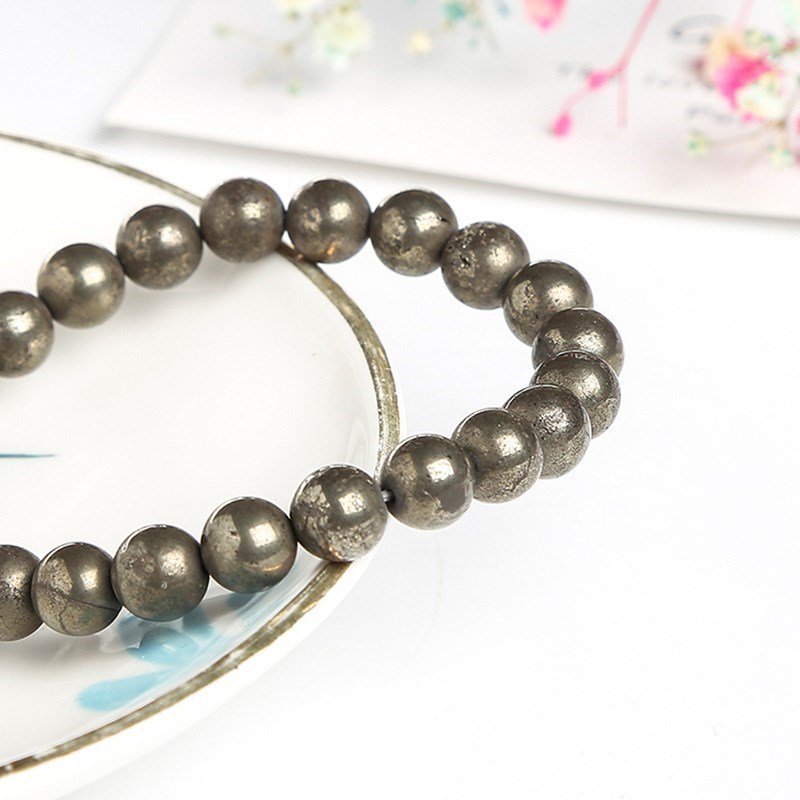JD Natural Pyrite Bead Bracele - Gemstone Bracelet Healing avis et prix