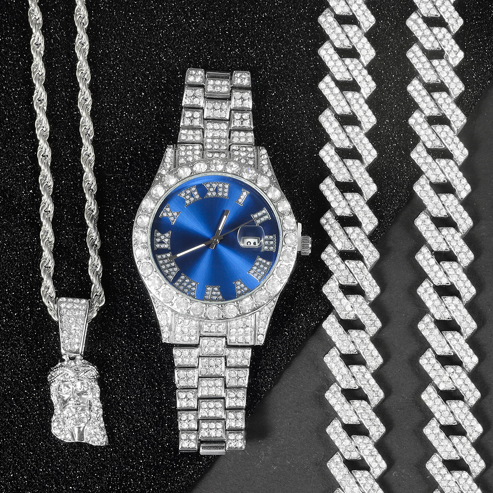 Men's Hip-hop Watch Jewelry Se - Jewelry Clasp Watches avis et prix