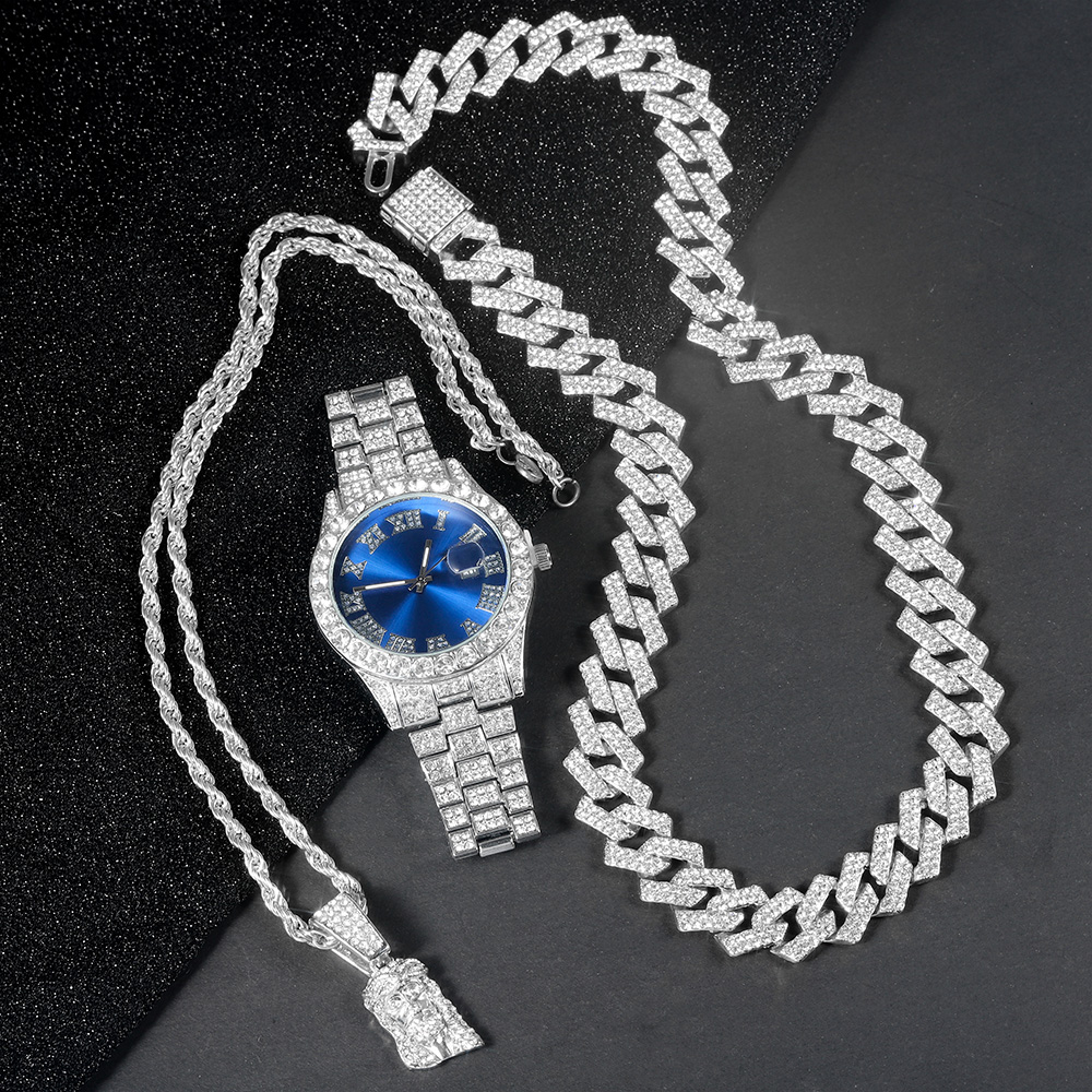 Men's Hip-hop Watch Jewelry Se - Jewelry Clasp Watches avis et prix