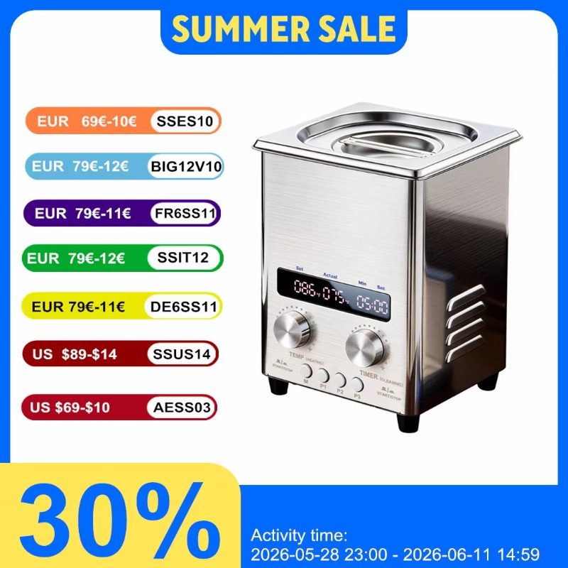【Hot】2L Ultrasonic Cleaner Mac - Jewelry Watches & Accessories avis et prix