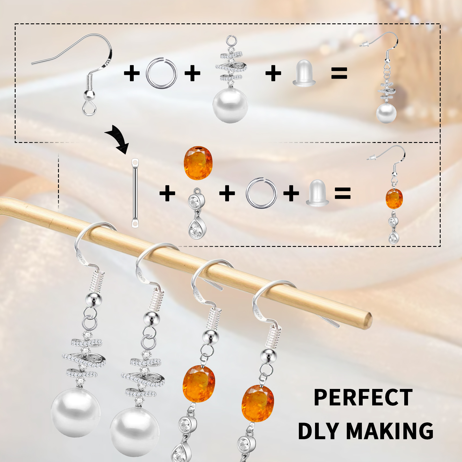 925 Silver/Gold Plated Earring - Gold Plated Ring avis et prix