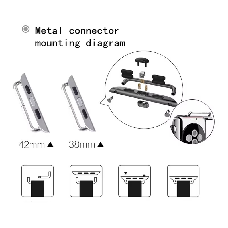 2pcs Stainless Steel Connector - Jewelry Stores Watches avis et prix