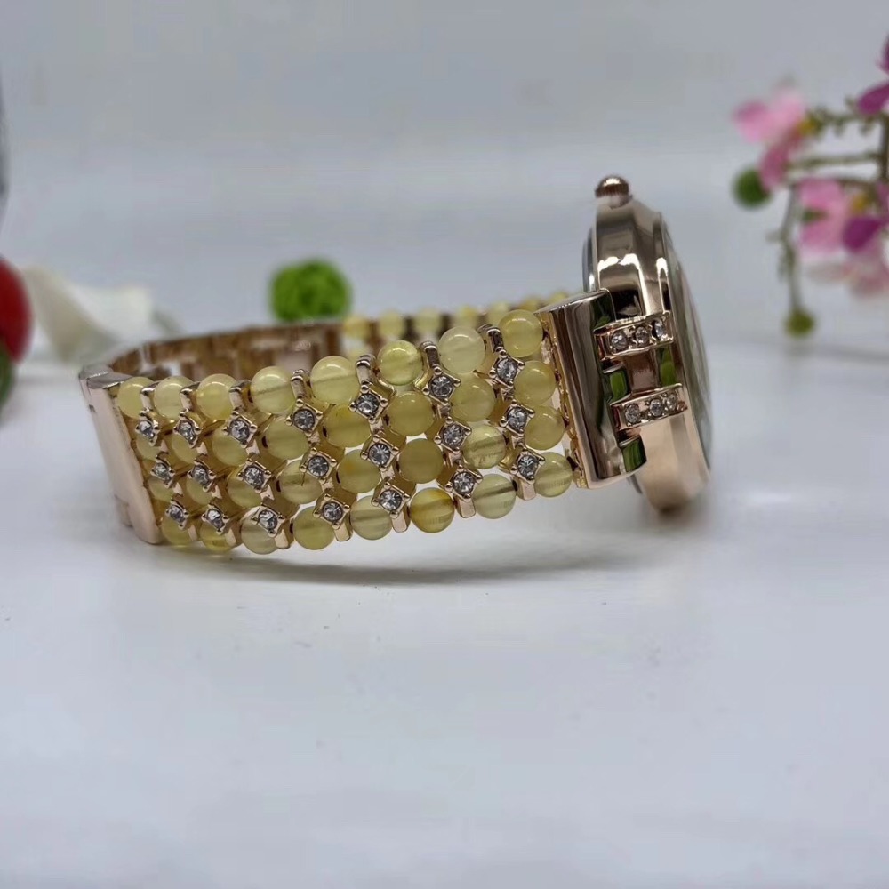 Natural Amber Stone Beads Brac - Fine Jewelry Watches Women avis et prix
