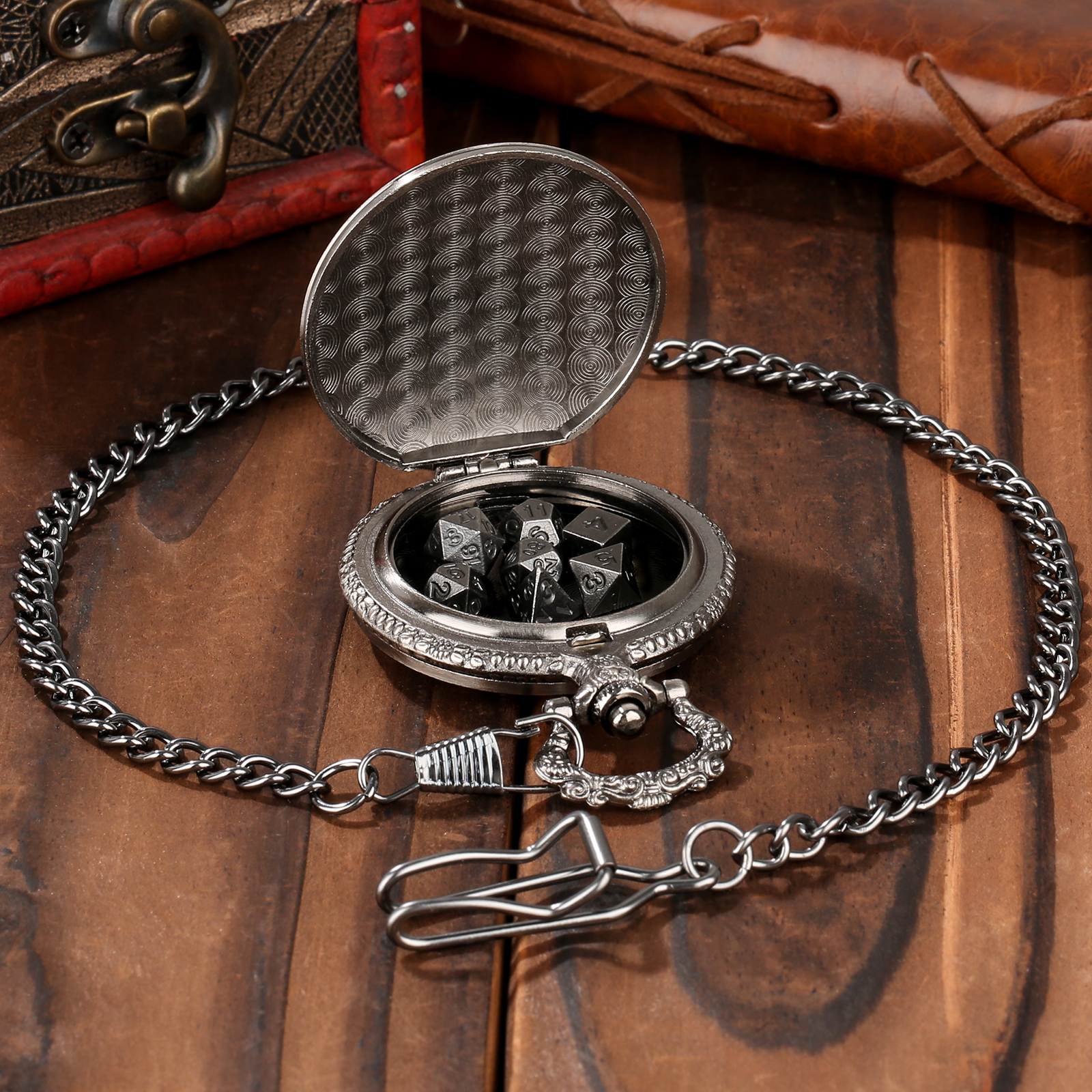 5pcs Metal D20 Polyhedral Dice - Vintage Pocket Watch avis et prix