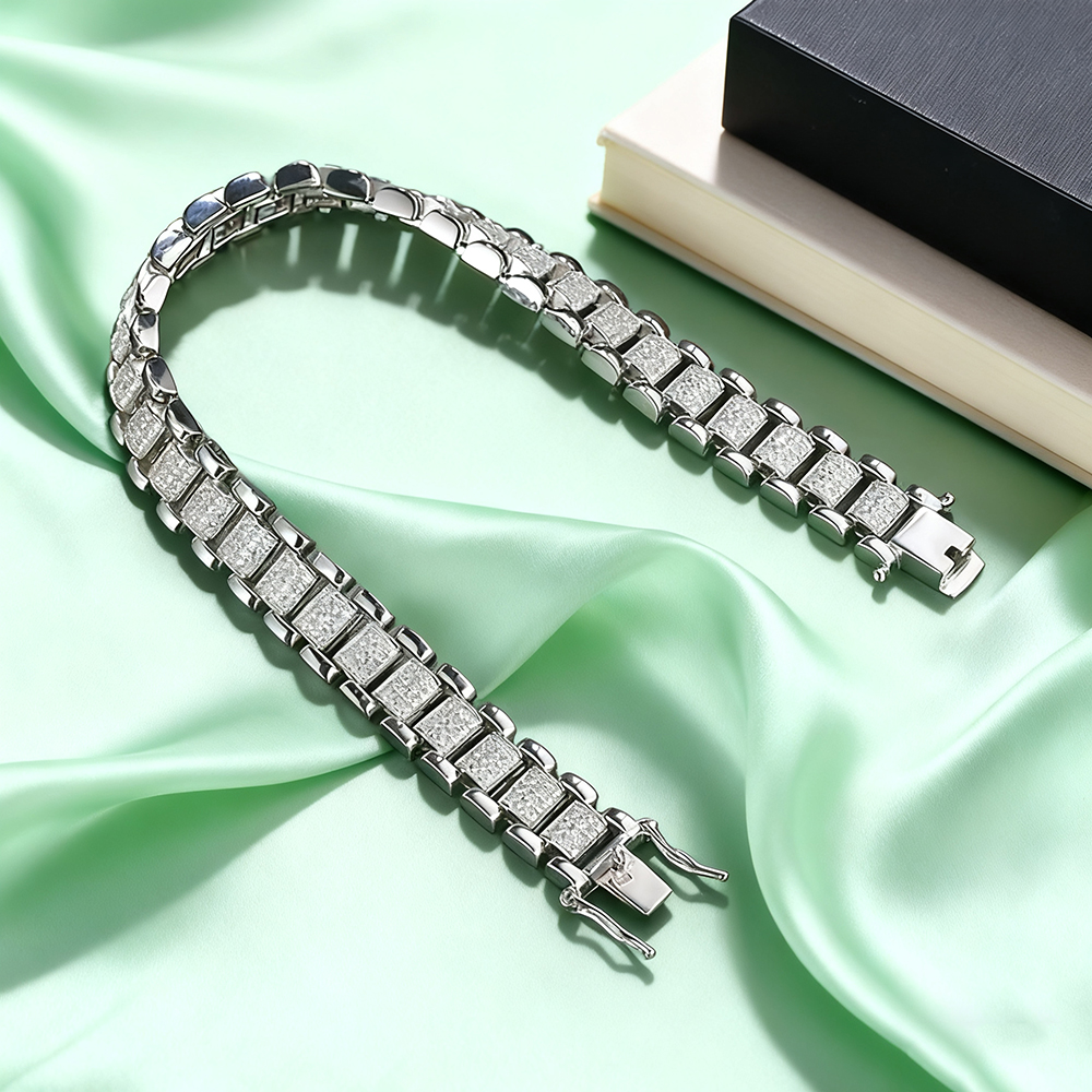 TEMGF Full Moissanite Bracelet - Fine Jewelry Watches Women avis et prix