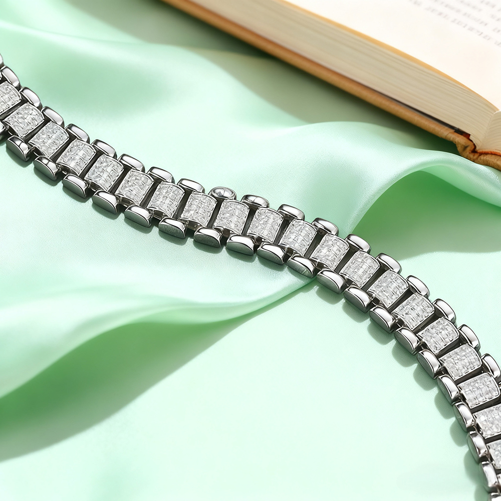 TEMGF Full Moissanite Bracelet - Fine Jewelry Watches Women avis et prix