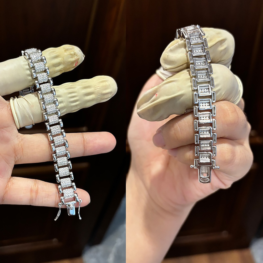 TEMGF Full Moissanite Bracelet - Fine Jewelry Watches Women avis et prix