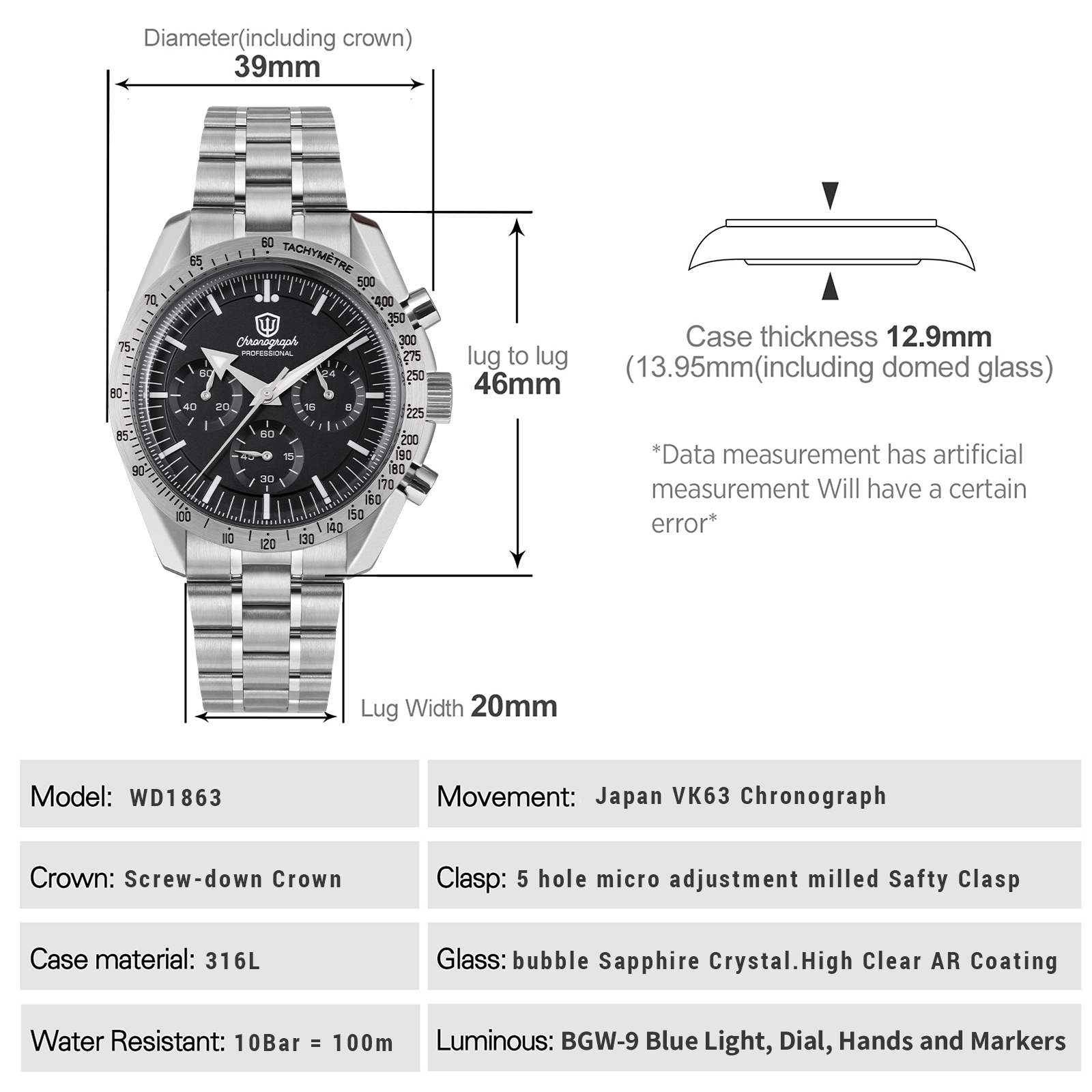 Watchdives WD1863 Mechanical Q - Vintage Pocket Watch avis et prix