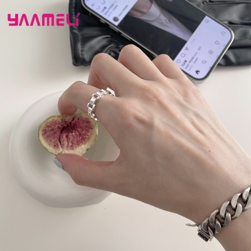 925 Silver  Watch Chain Rings  - Fine Jewelry Watches Women avis et prix