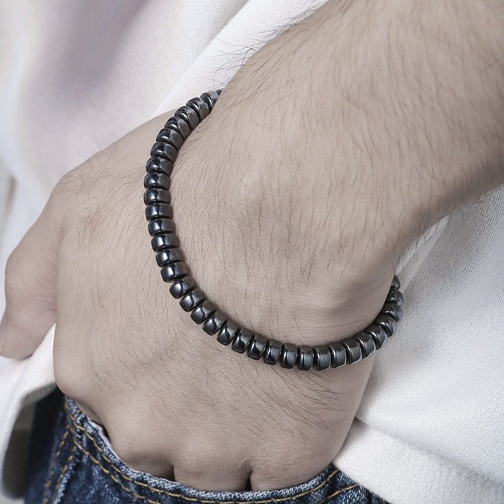 Classical Black Hematite Adjus - Gemstone Bracelet Healing avis et prix