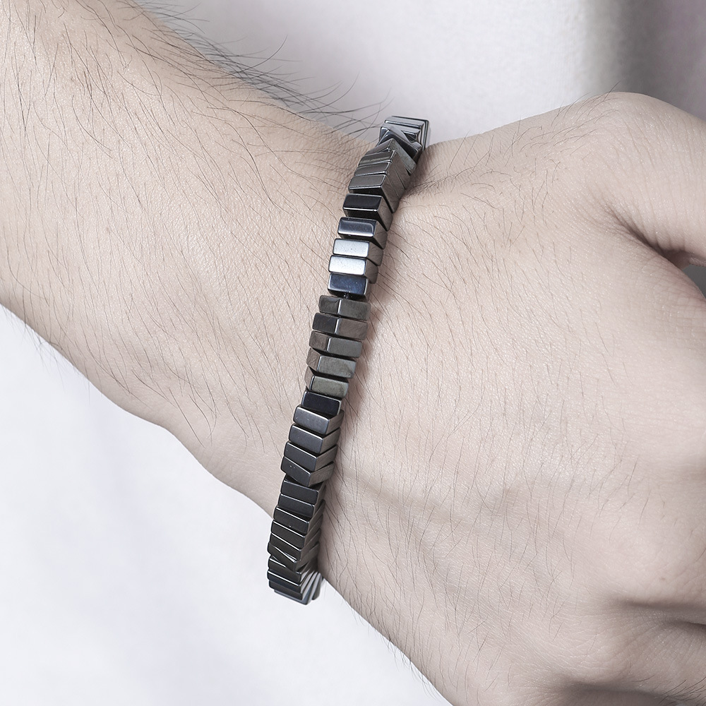 Classical Black Hematite Adjus - Gemstone Bracelet Healing avis et prix