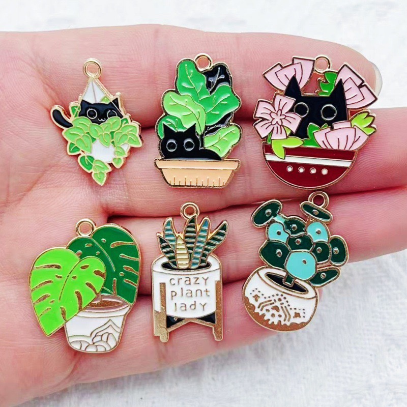 10pcs Cactus Plant Oil Drop Al - Necklace Pendant avis et prix