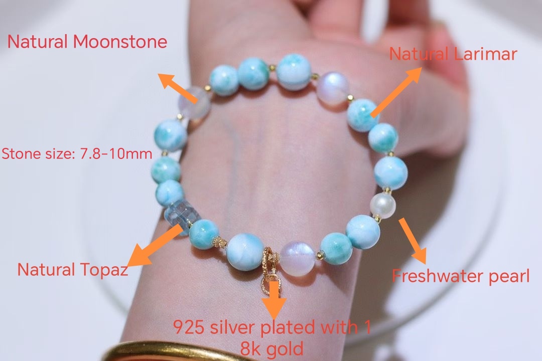 925 Silver Multi Gemstone Brac - Gemstone Bracelet Healing avis et prix