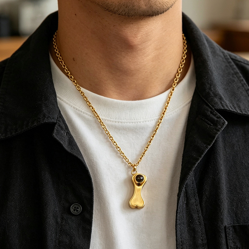 Hot sale Creative bone shaped  - Necklace Pendant avis et prix