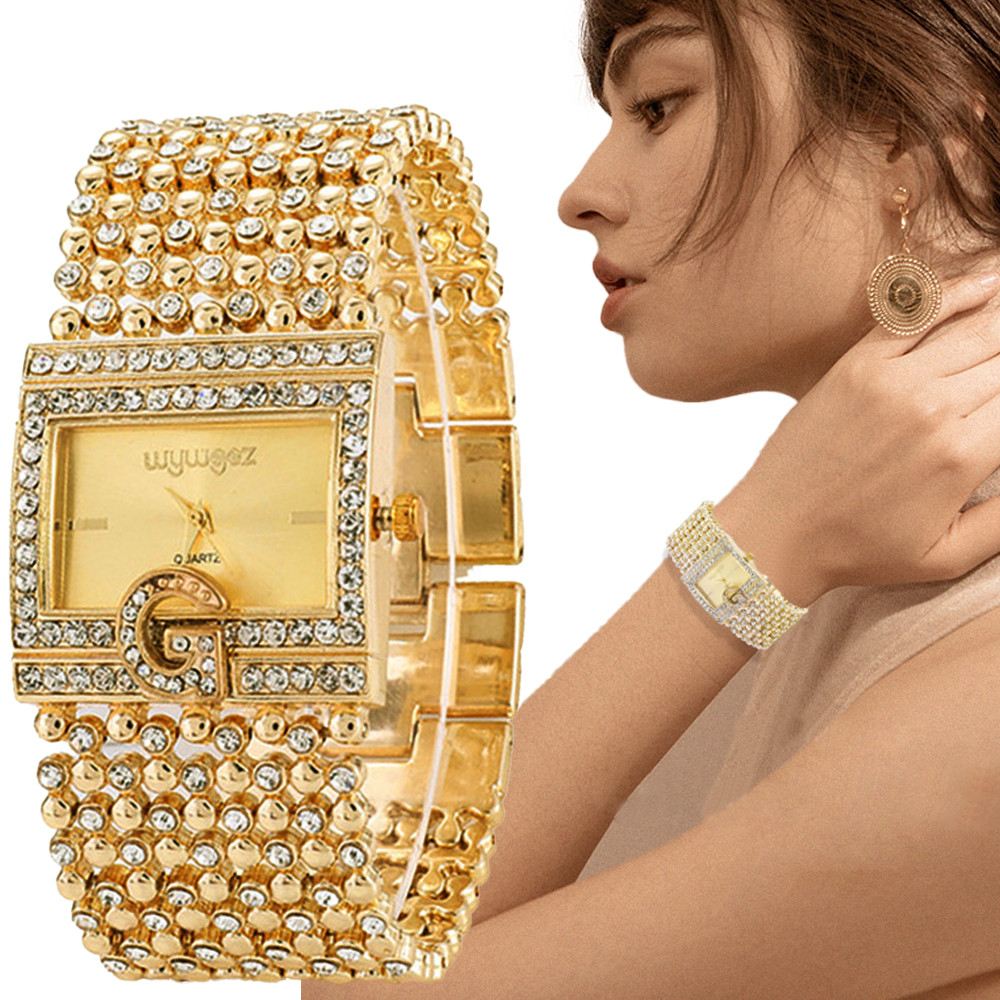 Simple Square Gold Watches Wom - Jewelry Watches Gold avis et prix