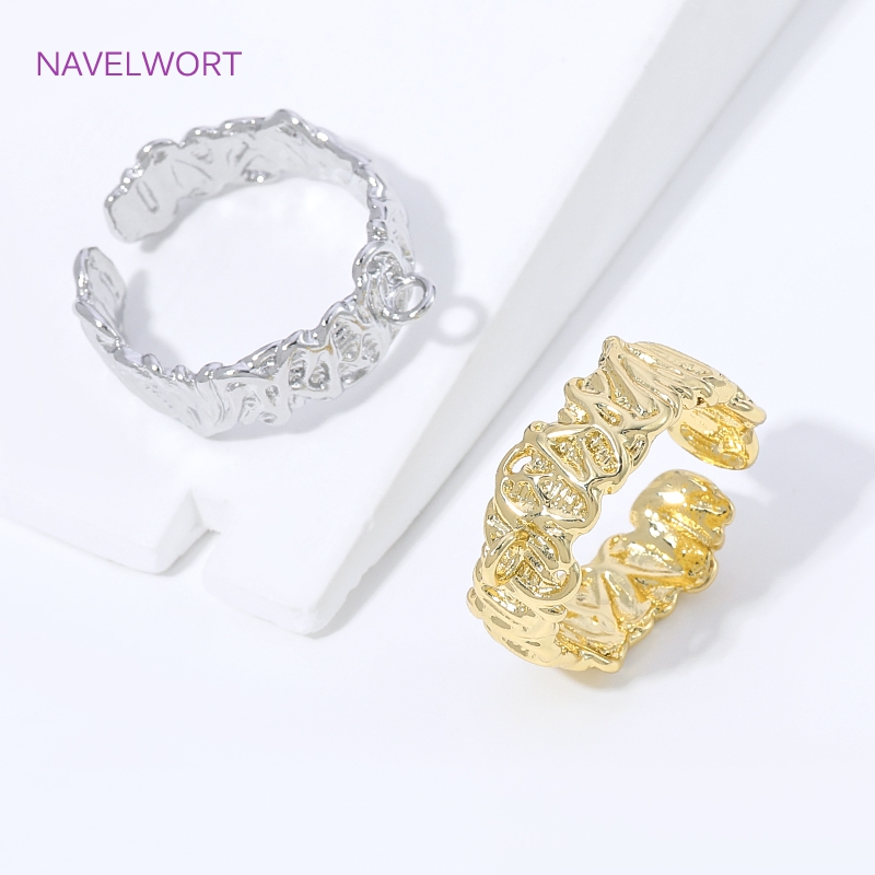 18K Gold Plated Brass Stripe O - Gold Plated Ring avis et prix