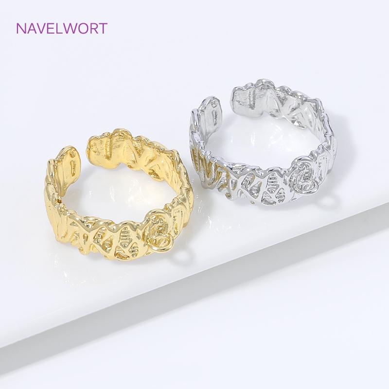 18K Gold Plated Brass Stripe O - Gold Plated Ring avis et prix