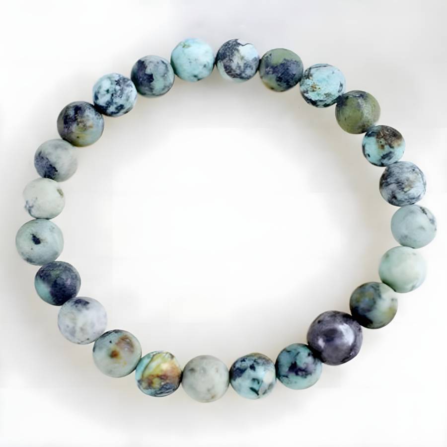 Natural African Turquoise Bead - Gemstone Bracelet Healing avis et prix