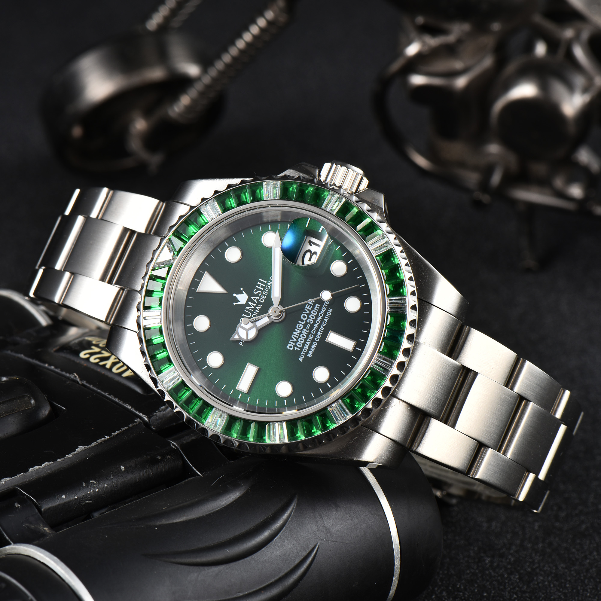40mm Gem Diving Watch NH35 Mov - Stones Watches & Jewelry In Sweden Ab avis et prix