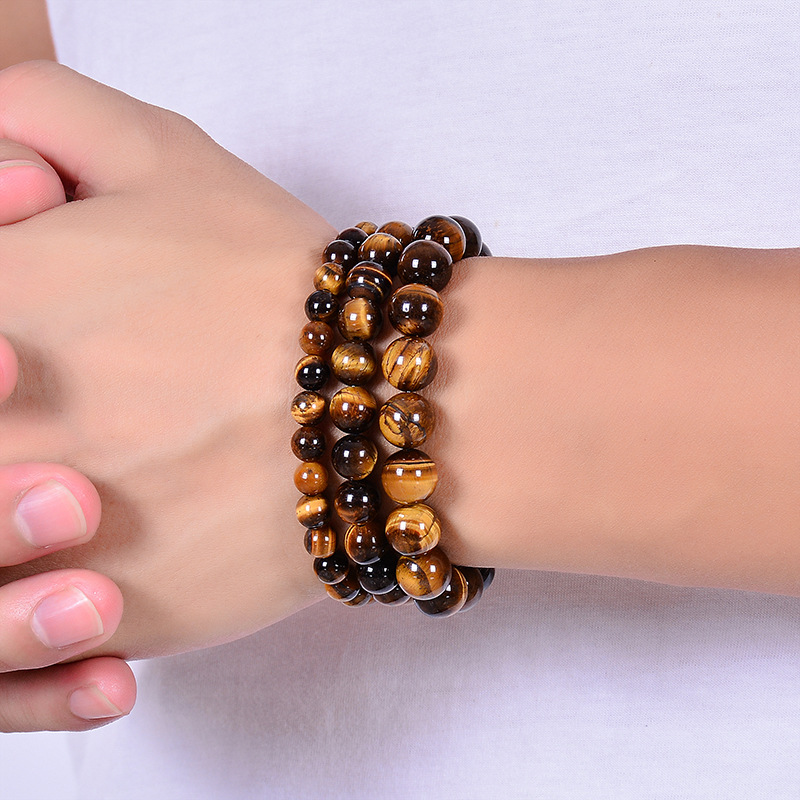 1pc Fashion Tiger Eye Bangles  - Gemstone Bracelet Healing avis et prix