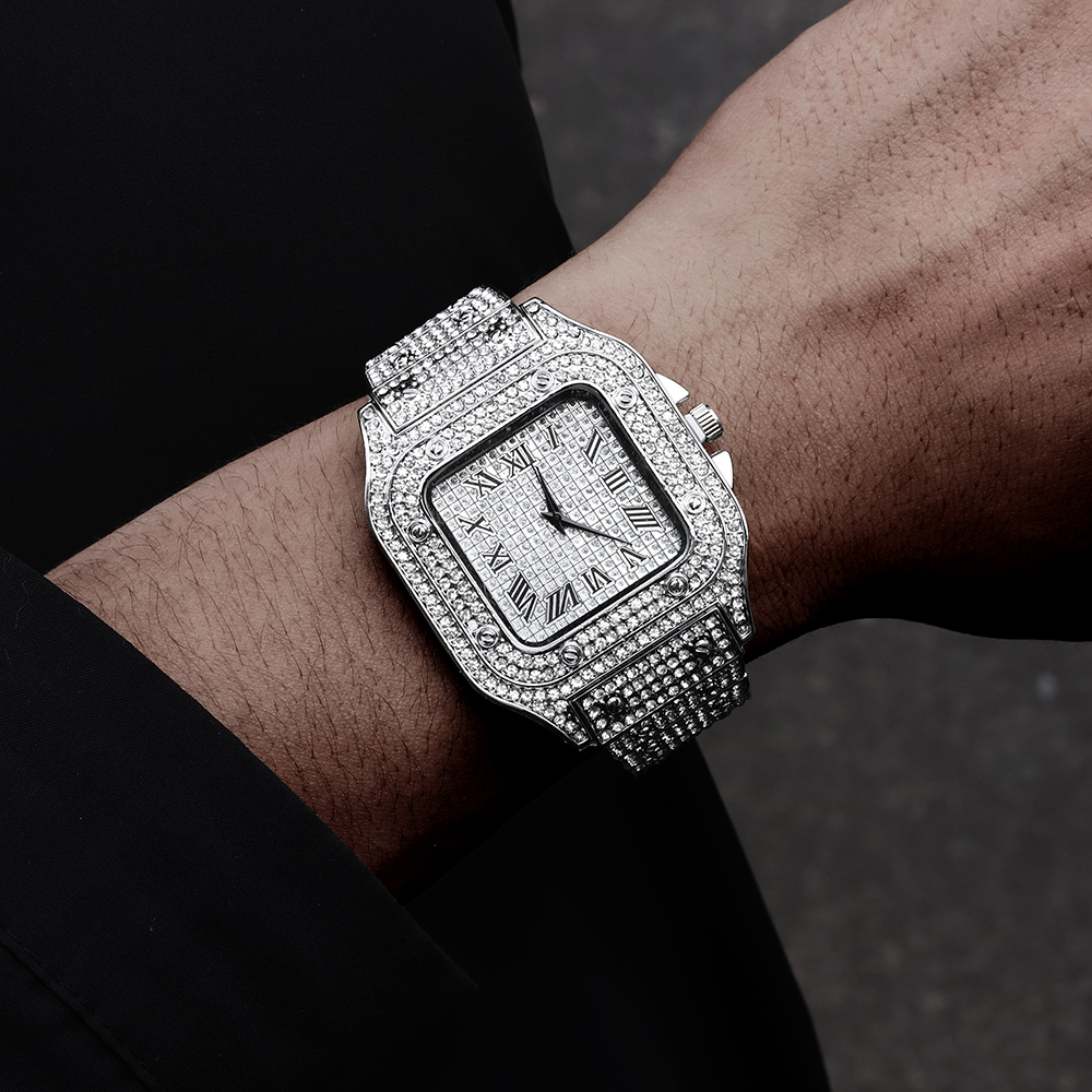 New Punk Men Watch Iced Out Di - Jewelry Clasp Watches avis et prix