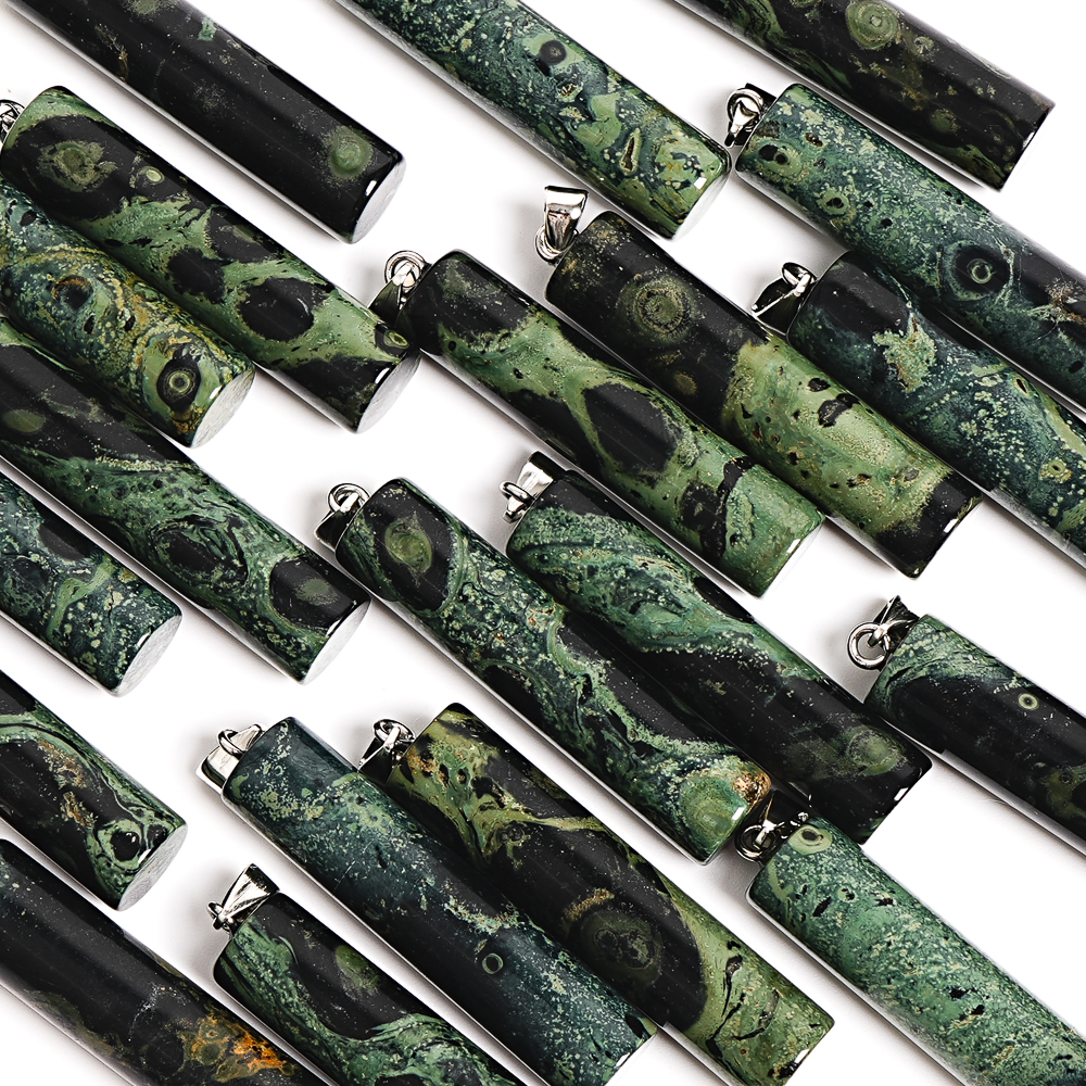NATURAL GREEN GEMSTONE CYLINDR - Gemstone Bracelet Healing avis et prix