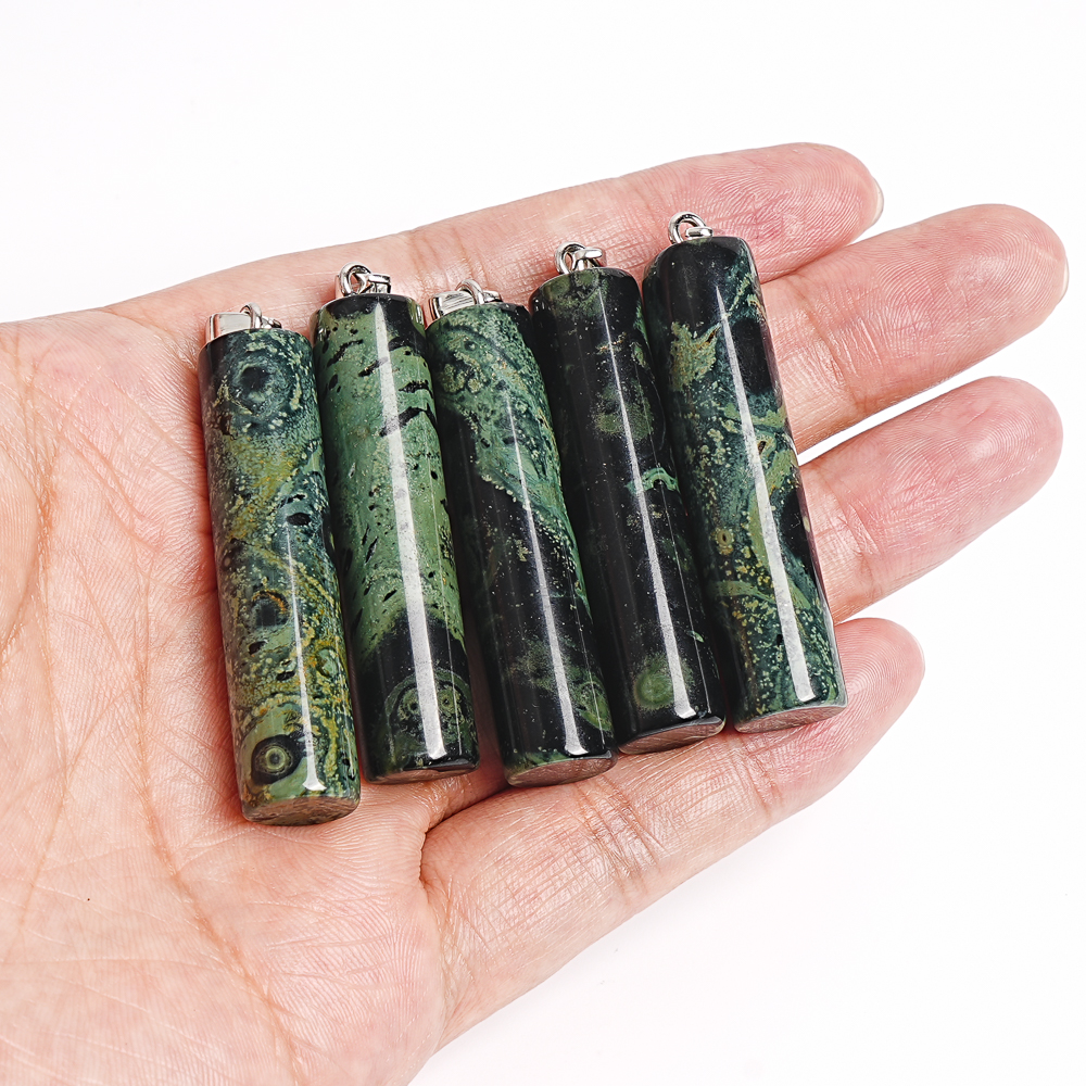 NATURAL GREEN GEMSTONE CYLINDR - Gemstone Bracelet Healing avis et prix