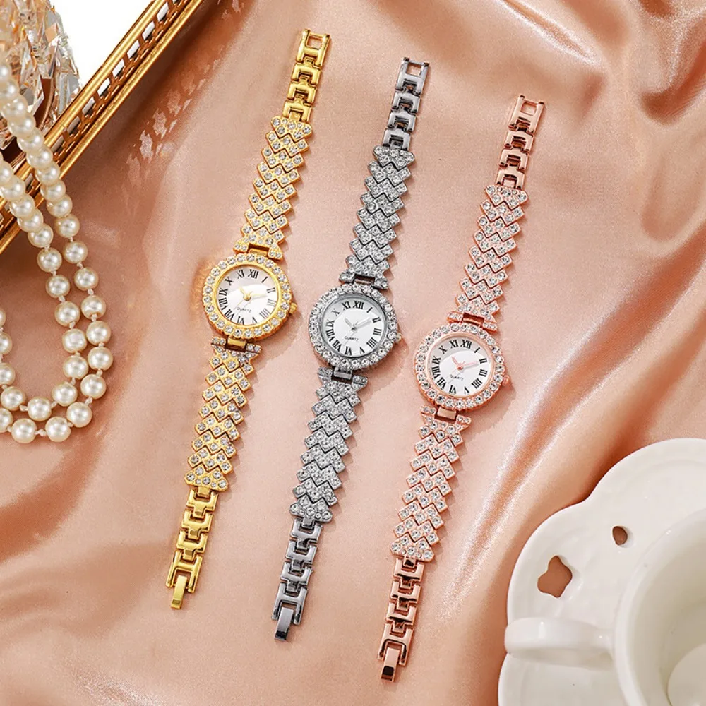 2026 5pcs Elegant Rhinestone W - Jewelry Clasp Watches avis et prix