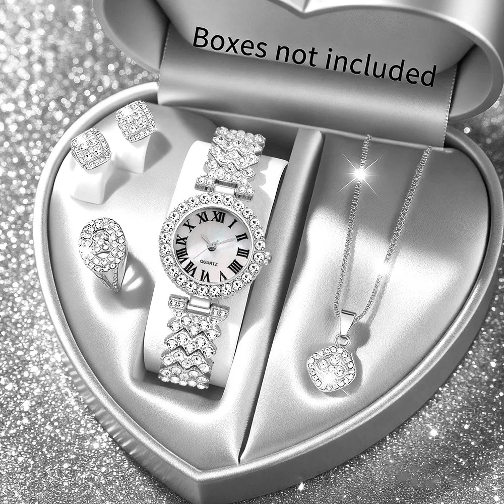 2026 5pcs Elegant Rhinestone W - Jewelry Clasp Watches avis et prix